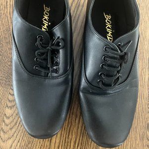 Bokimd Men's Ballroom Dance Shoes Black Leather Sole - size 8.5